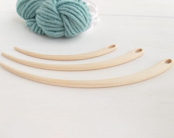 Nalbinding wooden needles pack of 3, hand carved