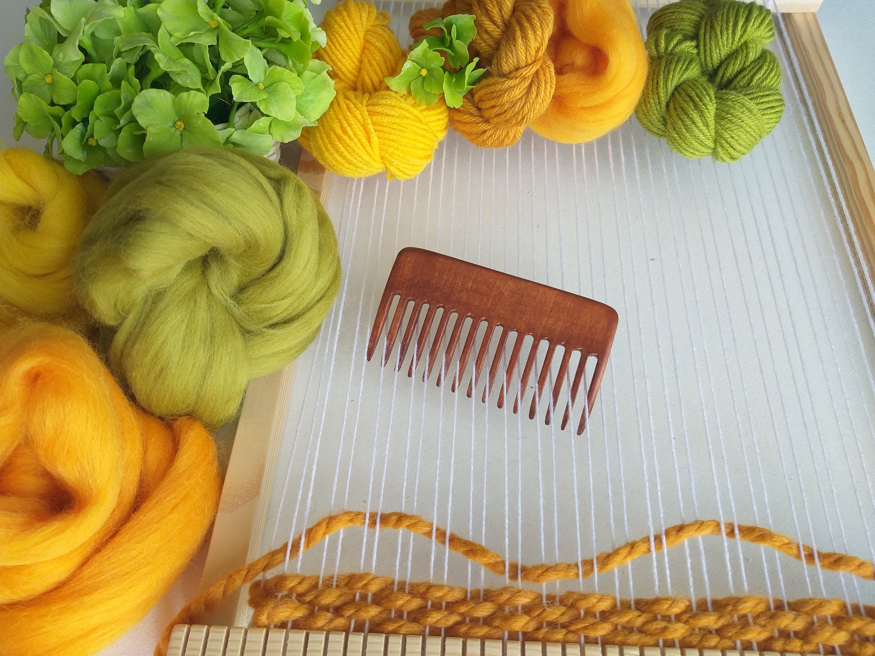 Wooden Weaving Comb for Loom Tapestry Beater Etsy