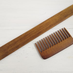 Weaving beater and shed stick for hand loom. Smooth wooden weaving tools pack of 2