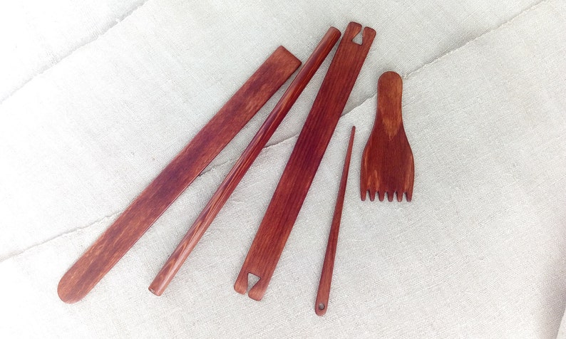Wooden Weaving Tools For Tapestry Loom Fibre Art Supplies Etsy