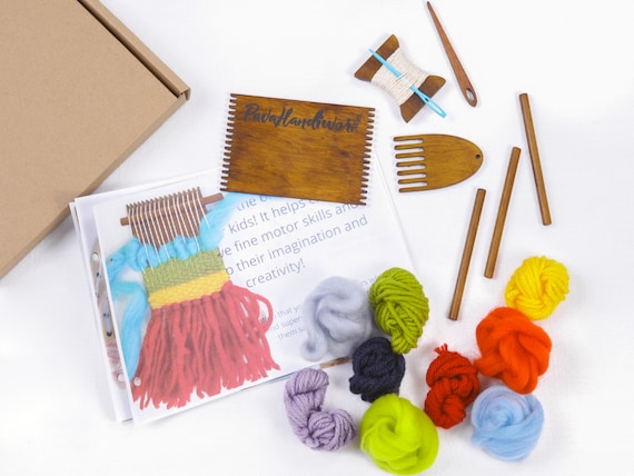 Kids Weaving Loom Kit, Sewing Kit for Children, DIY Craft Kit