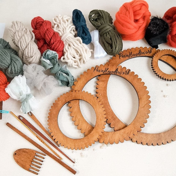 Round Weaving Loom Etsy