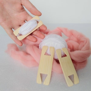 Jeu de 3 navettes pour bâtons de tissage, navettes en bois pour métier à tisser