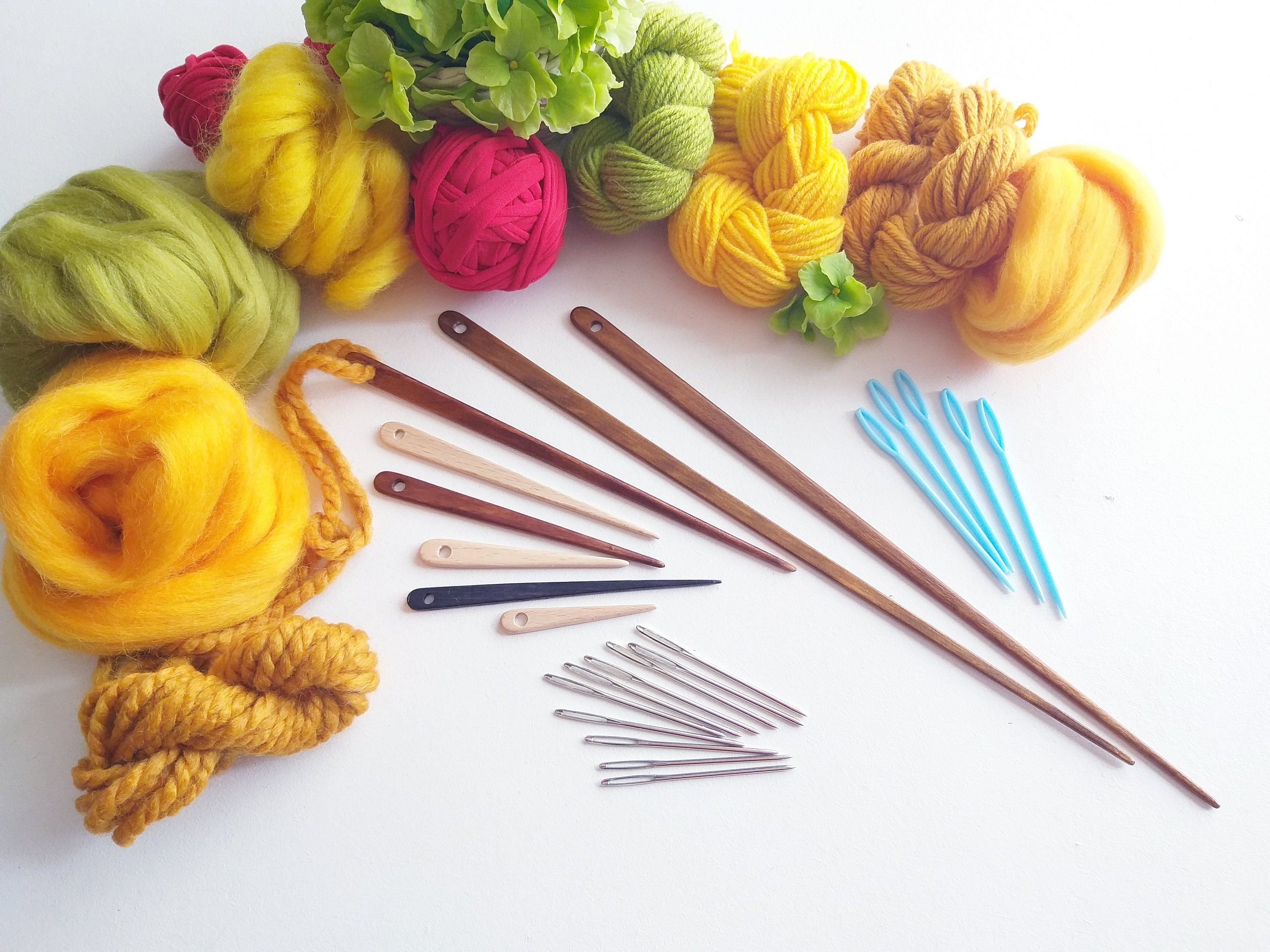 Wooden tapestry needle Weaving tools for loom Large needles Etsy