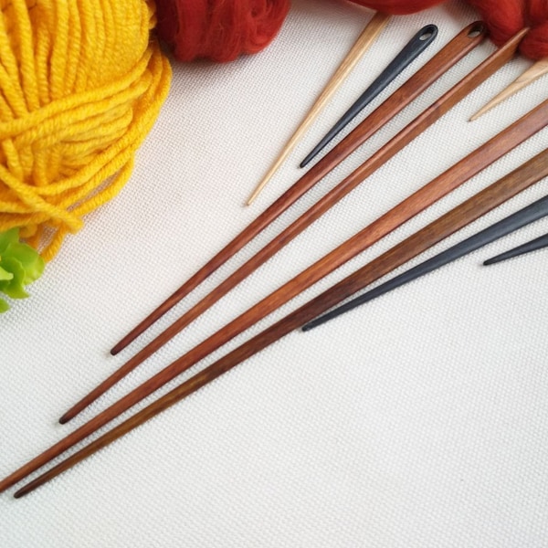 Wooden tapestry needle, Weaving needle