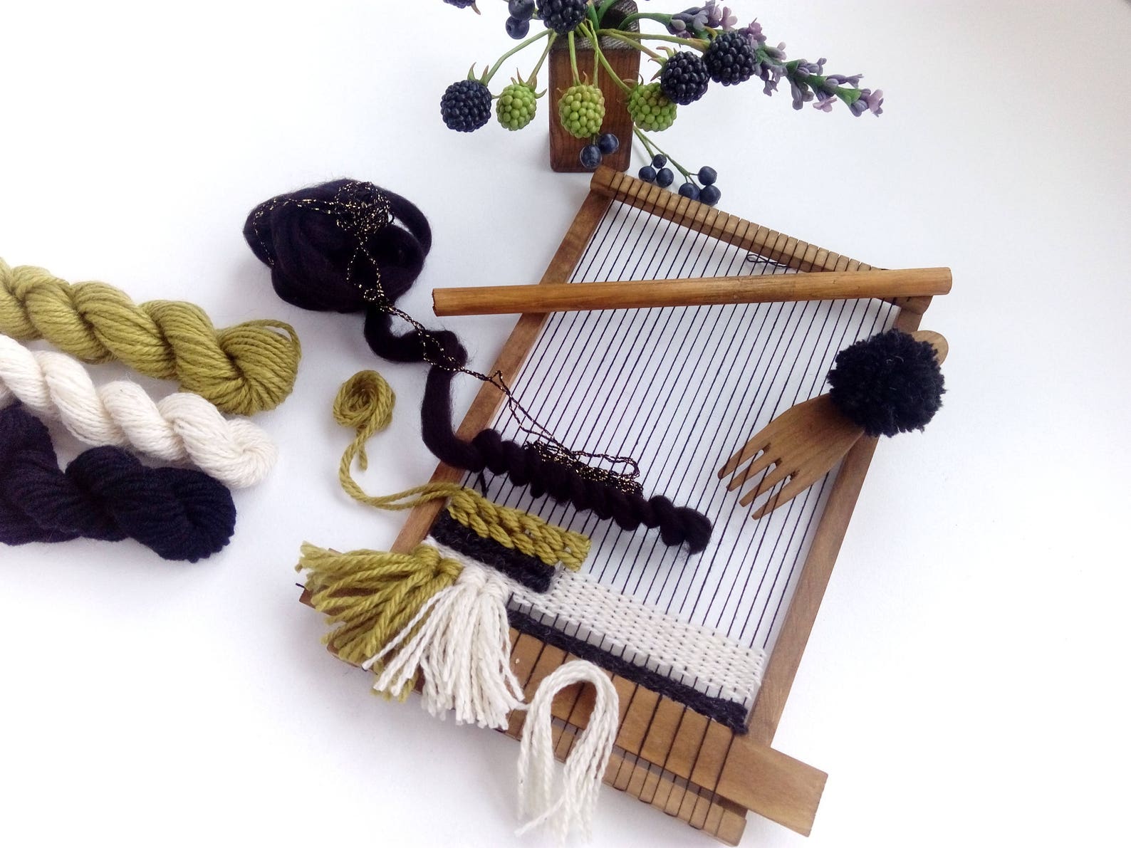 Beginners Weaving Loom Kit with Yarn To Make Woven Wall Etsy