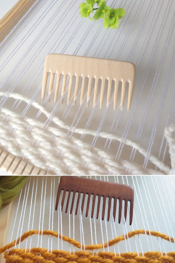 Wooden Tapestry Needle and Weaving Comb, Set of 2, Handy Weaving Tools for  Hand Loom 
