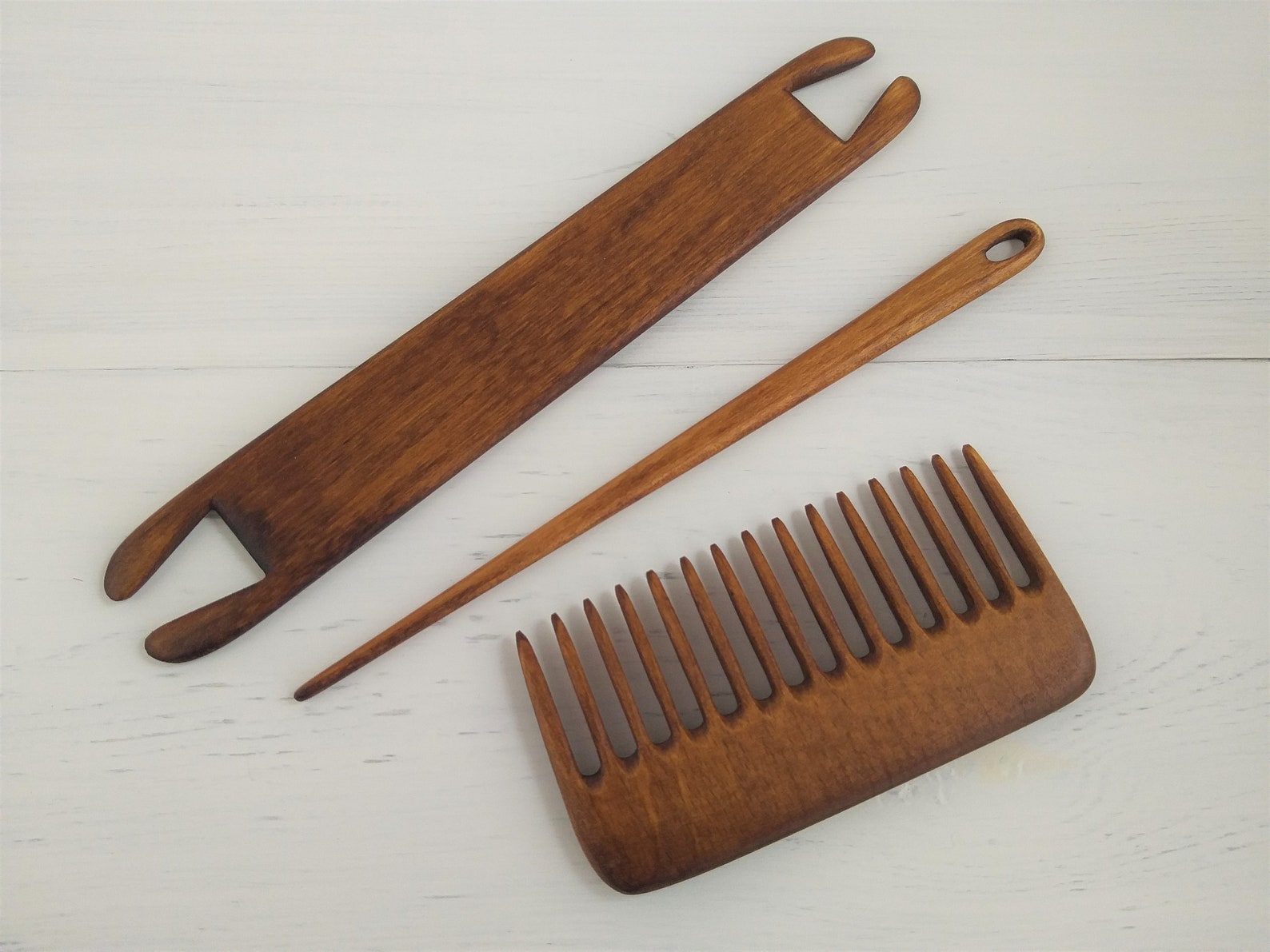 Weaving Comb Needle and Stick Shuttle for Loom Wooden Etsy