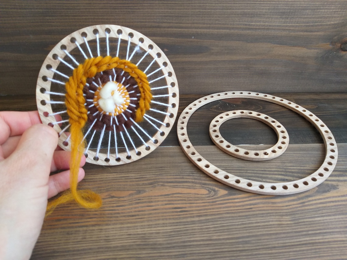 Circular weaving loom set of 3 Round loom kit for beginners Etsy