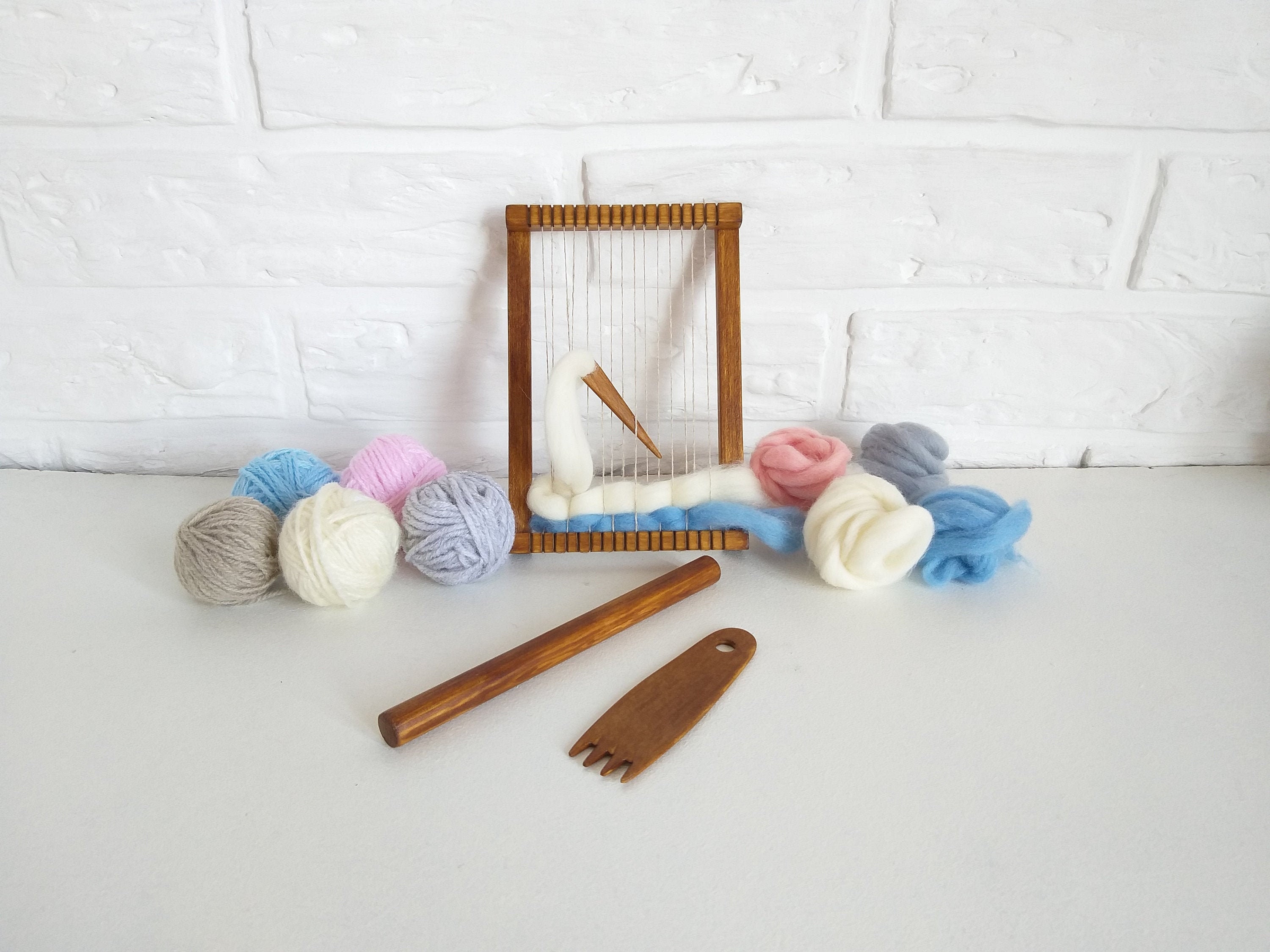 Kids weaving loom kit Chidrens loom toy Sewing craft kit Etsy