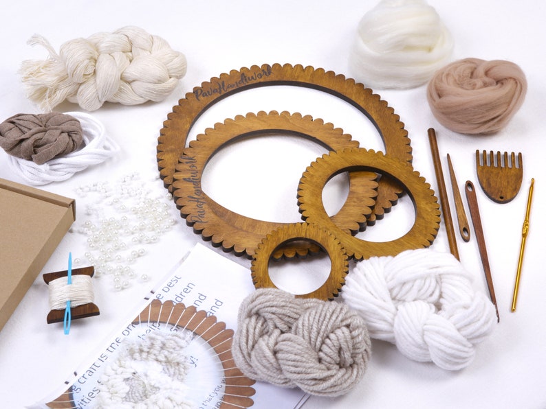 Weaving craft kit for adults Beginners weaving loom and yarn Etsy
