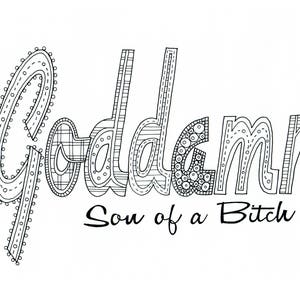 Off Color...an ADULT Coloring Book Filled With Nasty Words - Etsy
