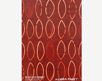 Original Rashid Johnson Exhibition Poster - Eyes Painting