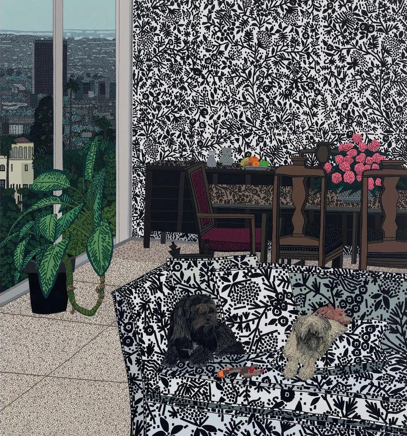 Jonas Woodジョナス・ウッド : Robot and Bear ポスター Jonas Wood