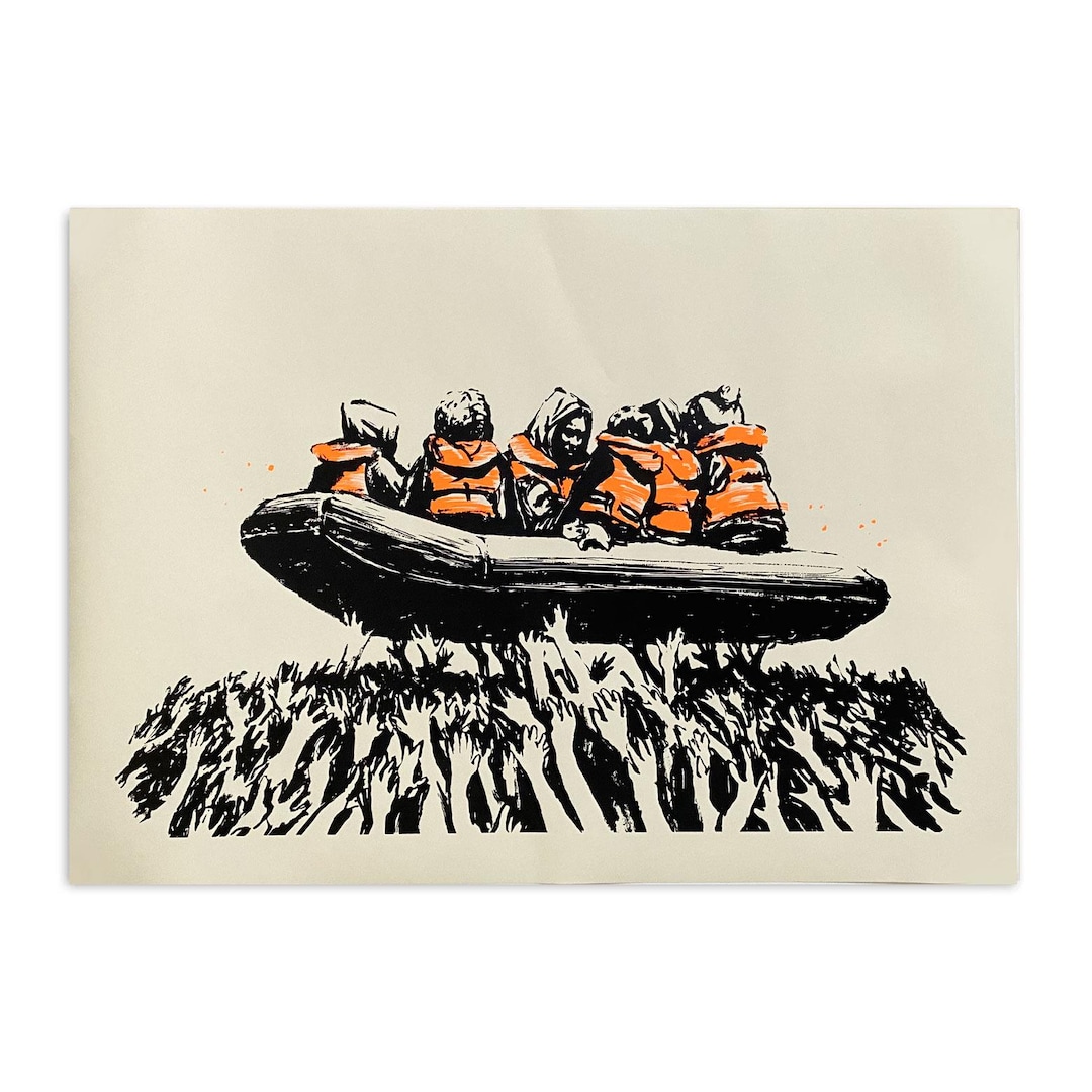 ★ レニー・ギャグノン キャンバス作品『iSuck』Banksy Banksy Migrant Boat Poster From Banksy Area Terminal 1 Glastonbury