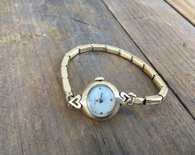 Antique Hamilton Watch 10K Gold Filled BIGGS With Hearts Women's Ladies Watch Runs Etsy