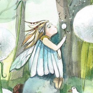 SUMMER CHILD, picture, watercolor, A4, art print