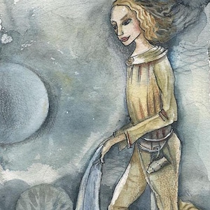 Sternzeichen WASSERMANN (MANN), Kunstkarte, C6
