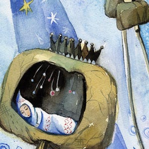 BAMBINO D'INVERNO, foto, stampa d'arte