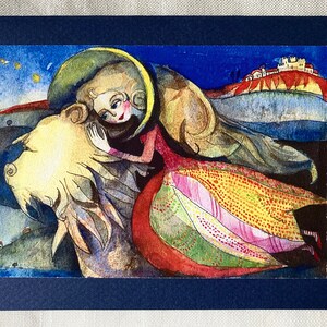 Sternzeichen LÖWE (FRAU II), Kunstkarte, C6, Sternbild