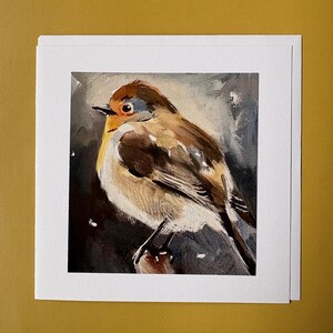 Petirrojo, tarjeta artística, 13,5 x 13,5