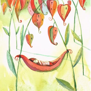 AUTOMNE ENFANT, carte d'art, C6, lutin