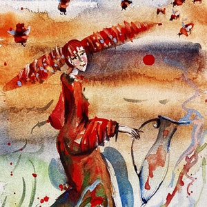 Bienenflüsterin, Kunstkarte, C6, Geburtstagskarte