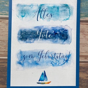 MORE SEA, verjaardagskaart, vouwkaart, C6