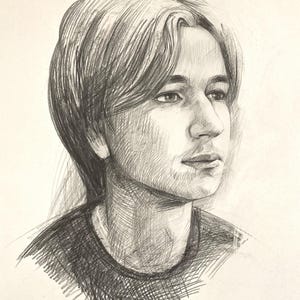 Ritratti, commissione, disegno a matita, disegnato a mano, arte, regalo, individuale
