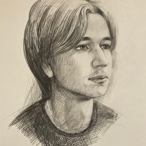 portraits, commission, pencil drawing, hand drawn, art, gift, individual