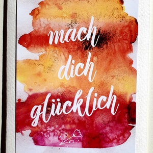 Mach dich glücklich, Klappkarte, C6
