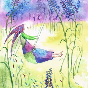 Fata della lavanda, Carta artistica, C6, Elfi