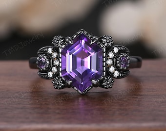 Custom order for Francisco, only women's ring, black gold plated, size 8.5