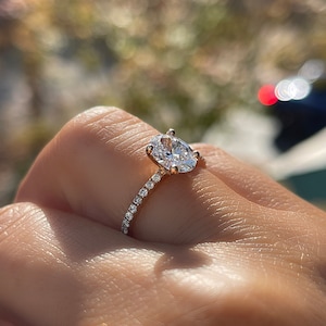 1.03ct VS1-E Oval Diamant Verlobungsring, IGI zertifizierter Diamant, klassischer ovaler Verlobungsring, Solitärring, Diamant Ehering