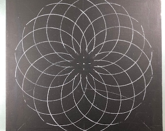 12" Torus Dot Mandala Stencil - Reversible Flower Design