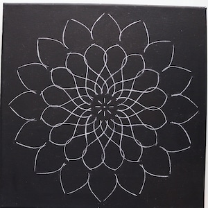 12&quot; Mandala 2 Stencil - Reversible - Large Mandala Stencil for dot mandala canvas