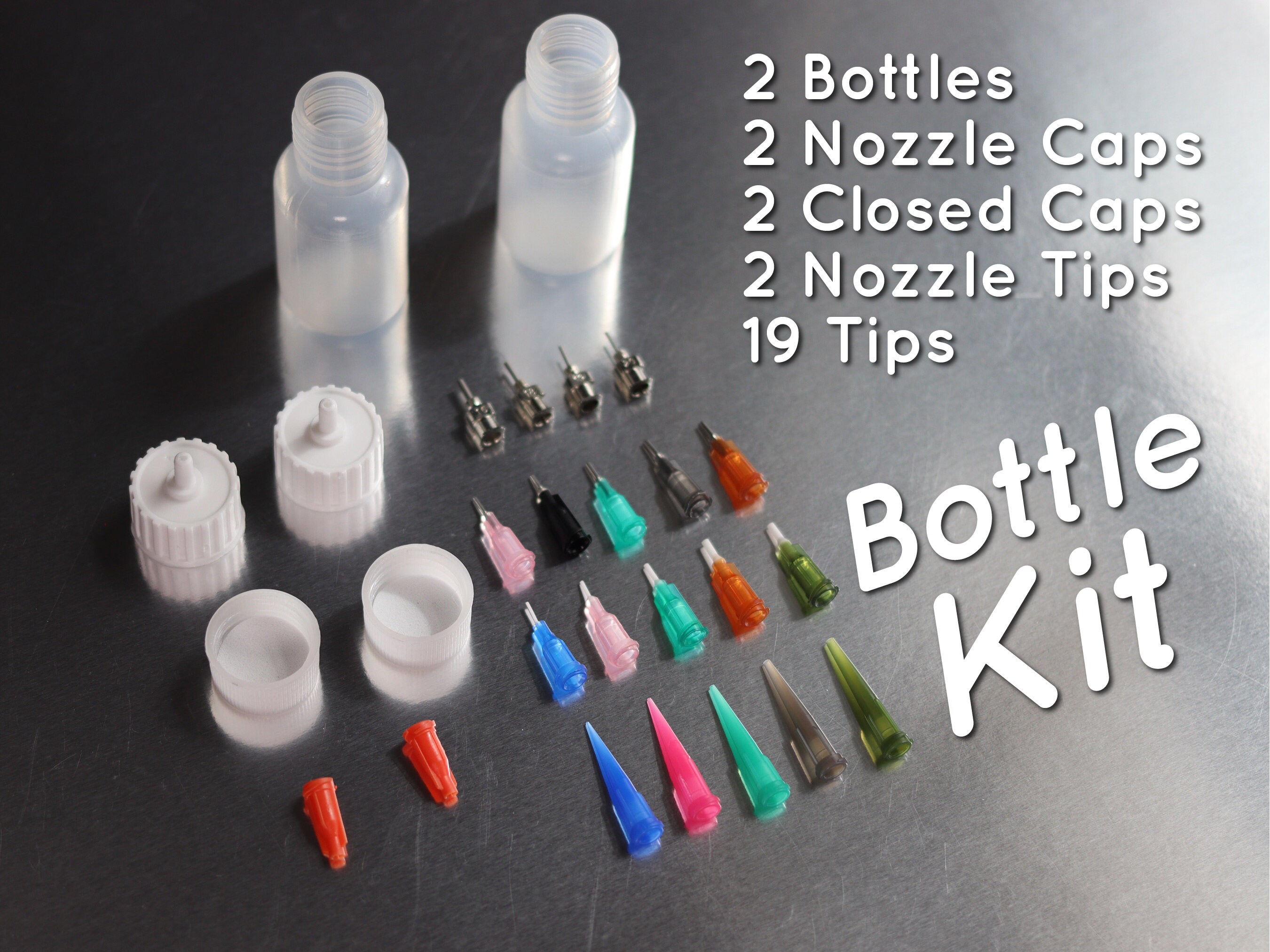 Jacquard 1/2 oz. Squeeze Bottle 3pk with Stainless Steel Tips .5