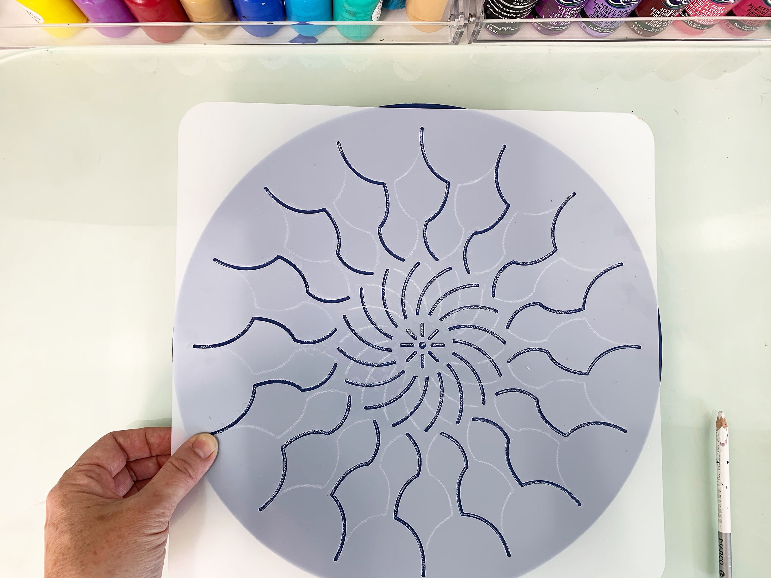 12 mandala 1 reversible dot mandala stencil large etsy