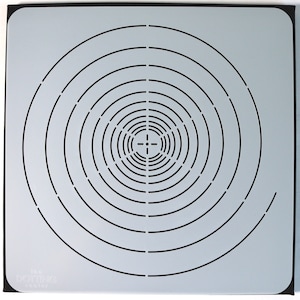 12&quot; Spiral Dot Mandala Stencil - Large Spiral Stencil for dot mandala canvas, dotting