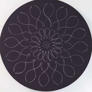 12&quot; Daisy Reversible Dot Mandala Stencil - Reversible - Large Flower Stencil for dot mandala canvas