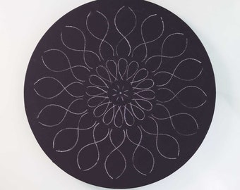 12" Daisy Reversible Dot Mandala Stencil - Reversible - Large Flower Stencil for dot mandala canvas