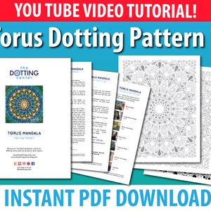 PDF Digital Download - Torus Dot Mandala Dotting Pattern