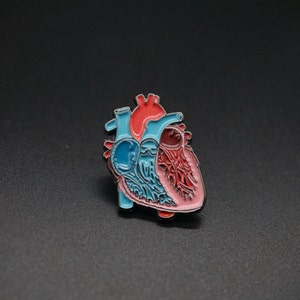 Open Heart Pin - enamel pin - anatomy - medical