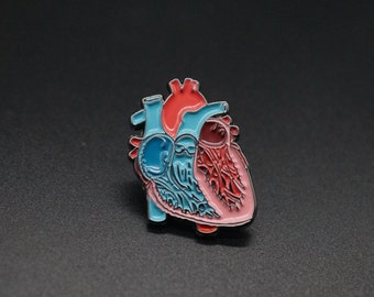 Open Heart Pin - enamel pin - anatomy - medical