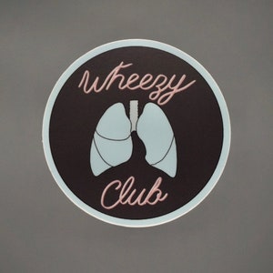 Anatomy art sticker - Wheezy Club Lung Sticker - medical sticker - vinyl sticker