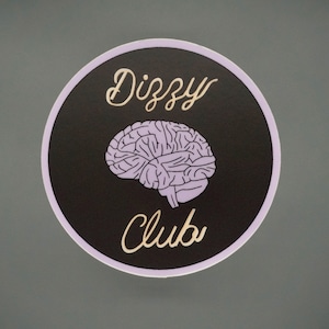 Anatomy art sticker - Dizzy Club Brain Sticker - medical sticker - vinyl sticker