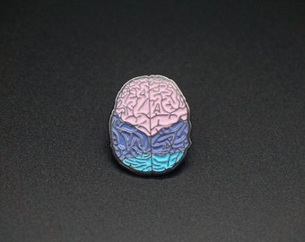 Brain Pin - enamel pin - anatomy - medical