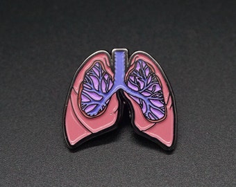 Lung Pin - enamel pin - anatomy - medical