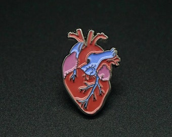 Heart Pin - enamel pin - anatomy - medical