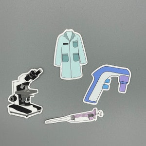 Scientist Sticker Pack - Science - Laboratory - medical sticker - vinyl sticker - biology lab stickers